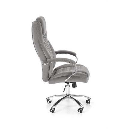 Scaun de birou KING 2, gri, stofa catifelata, mecanism TILT, 67x76x116/124 cm