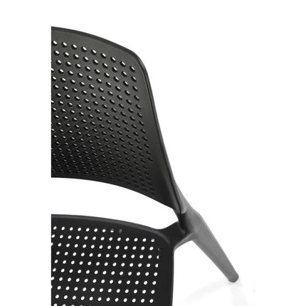 Scaun K514, negru, polipropilena, 42x55x79 cm