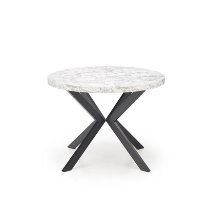Masa extensibila PERONI, alb/gri/negru, PAL furniruit /otel, 100/250x100x75 cm