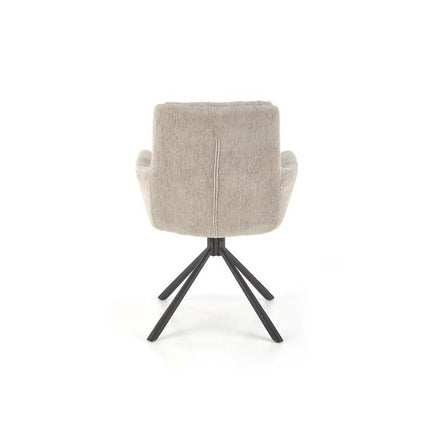 Scaun rotativ K495, bej, stofa clasica, 87x60x65 cm