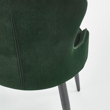 Scaun tapitat K366, verde, 52x58x92 cm