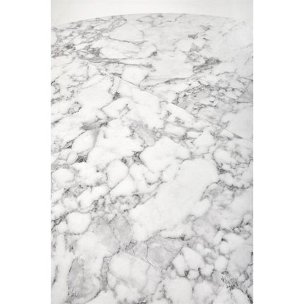 Masa extensibila PERONI, alb/gri/negru, PAL furniruit /otel, 100/250x100x75 cm