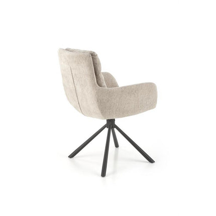 Scaun rotativ K495, bej, stofa clasica, 87x60x65 cm