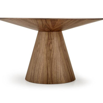 Masa rotunda HENDERSON, nuc,  furnir natural, 138x78 cm