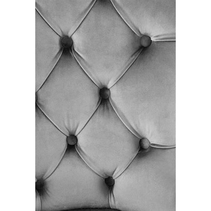 Scaun tapitat MIYA, gri/negru, stofa catifelata, 54x60x100 cm