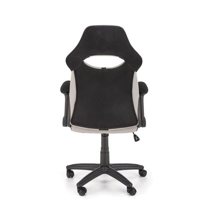 Scaun birou BLOOM, gri/negru, stofa, 60x110x48 cm