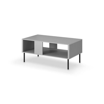 Masuta ASENSIO, gri mat/negru, PAL laminat, 100X60X48 cm