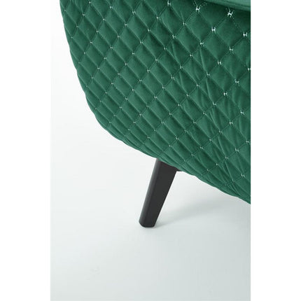Fotoliu MARVEL, verde/negru, stofa catifelata, 75x83x103 cm