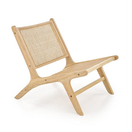 Scaun gradina FODEN 2, ratan natural/frasin, 65x82x74 cm