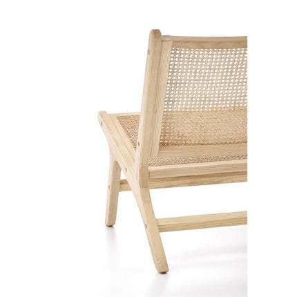 Scaun gradina FODEN 2, ratan natural/frasin, 65x82x74 cm