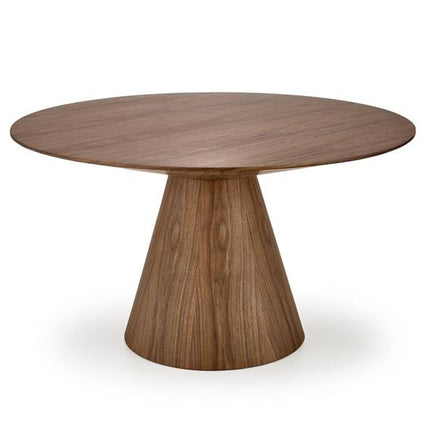 Masa rotunda HENDERSON, nuc,  furnir natural, 138x78 cm