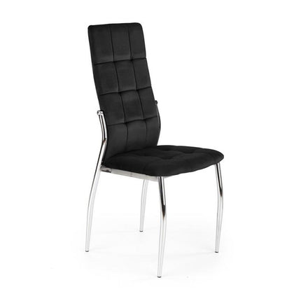 Scaun tapitat K416, negru, stofa catifelata, 43x54x101 cm