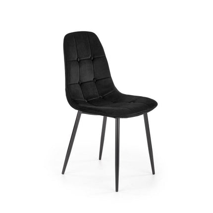 Scaun tapitat K417, negru, stofa catifelata, 44x56x87 cm