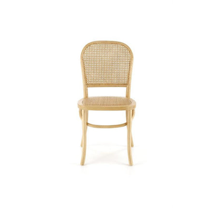 Scaun K502, stejar, ratan natural/lemn masiv, 45x50x89 cm