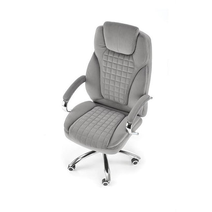 Scaun de birou KING 2, gri, stofa catifelata, mecanism TILT, 67x76x116/124 cm