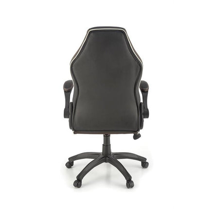 Scaun de birou HAMLET, negru/gri, piele ecologica, 65x70x117 cm