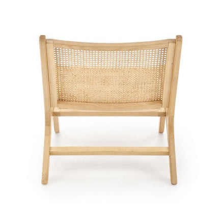 Scaun gradina FODEN 2, ratan natural/frasin, 65x82x74 cm