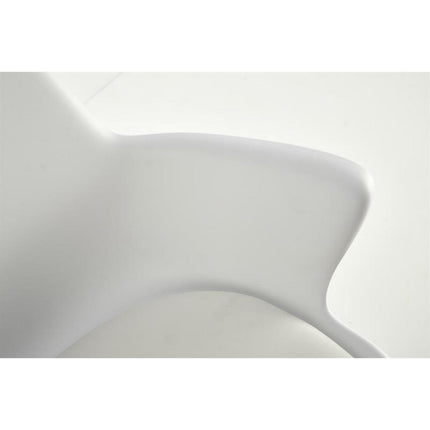 Scaun birou GASLY, alb, piele ecologica, 62x64x80 cm