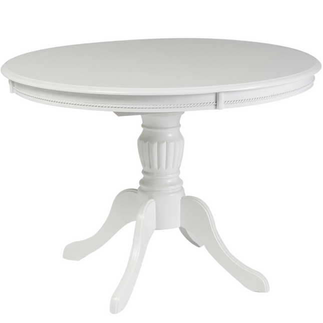 Masa extensibila alba lemn Olivia, 106/141X106X76