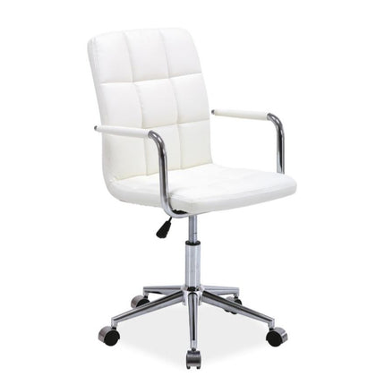 Scaun ergonomic de birou copii alb Q-022, inaltime reglabila, 45X40X87/97