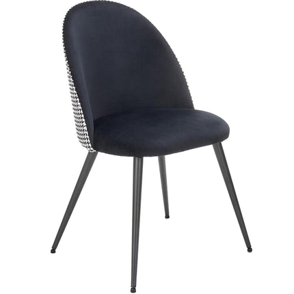 Scaun K478, stofa alb/negru, 49x54x84 cm