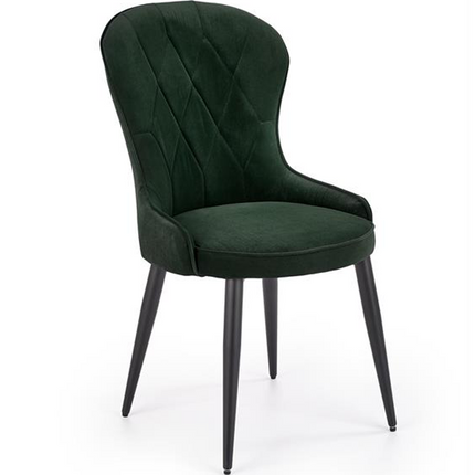Scaun tapitat K366, verde, 52x58x92 cm