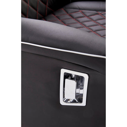 Fotoliu cu recliner Camaro, negru, 77x72/146x86/112 cm - ACAJU 