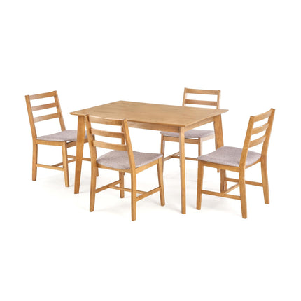 Set masa si 4 scaune CORDOBA, gri/stejar
