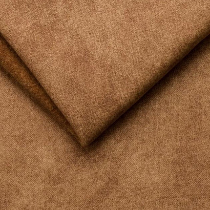 Pat MADISON 160, stofa caramizie - Whisper 9, cu saltele si topper 5 cm