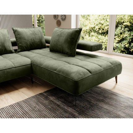 Coltar MONTELLA XL, personalizabil, 372x207/180x88 cm, reglaj electric, 5 perne decorative