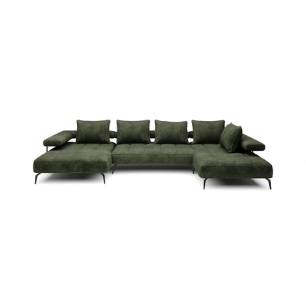 Coltar MONTELLA XL, personalizabil, 372x207/180x88 cm, reglaj electric, 5 perne decorative