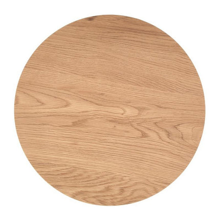 Set 2 masute de cafea MENTONA 2, stejar auriu/negru furniruit/otel, 40/41x59/48 cm