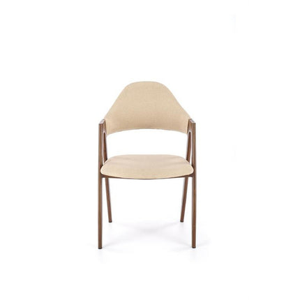 Scaun tapitat K344, bej, stofa, 51x57x82 cm