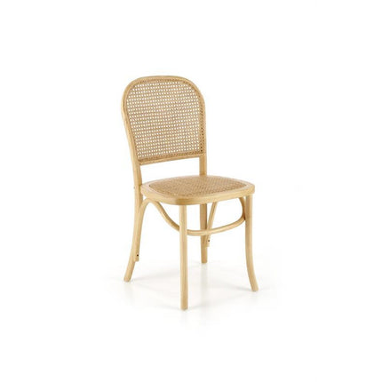 Scaun K502, stejar, ratan natural/lemn masiv, 45x50x89 cm