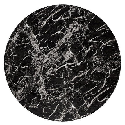 Masa RAYMOND, negru/auriu, sticla/otel, 100x73 cm