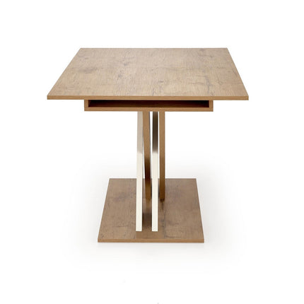Masa extensibila XARELTO, stejar/alb, PAL/furnir, 130/175x85x76 cm