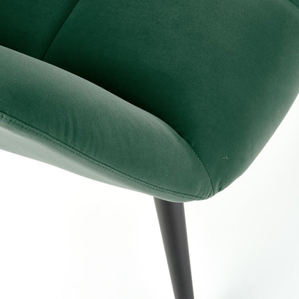 Fotoliu TYRION, verde inchis, stofa catifelata, 85x86x91 cm