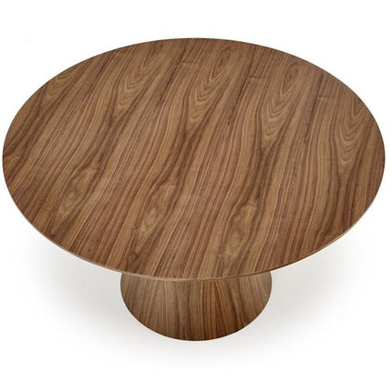 Masa rotunda HENDERSON, nuc,  furnir natural, 138x78 cm
