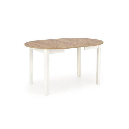 Masa extensibila RINGO, alb/stejar craft, PAL furniruit, 102/142x102x76 cm