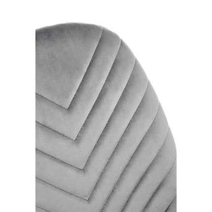 Scaun K462, stofa catifelata gri, 45x57x82 cm