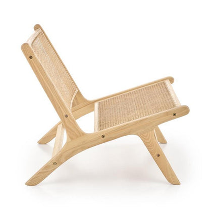 Scaun gradina FODEN 2, ratan natural/frasin, 65x82x74 cm