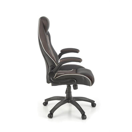 Scaun de birou HAMLET, negru/gri, piele ecologica, 65x70x117 cm