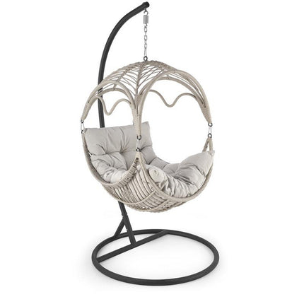 Balansoar RASMUS, gri deschis, ratan sintetic, 85x60x202 cm