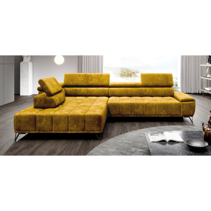 Coltar PALLADIO L, personalizabil, 320x220x77/99 cm, reglaj electric, tetiere reglabile