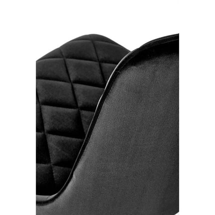 Scaun tapitat K450, negru, stofa catifelata, 44x58x85 cm