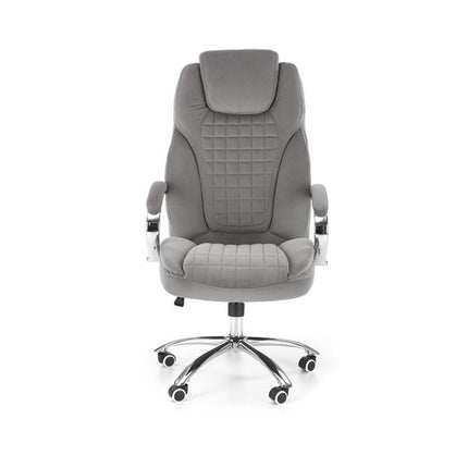 Scaun de birou KING 2, gri, stofa catifelata, mecanism TILT, 67x76x116/124 cm