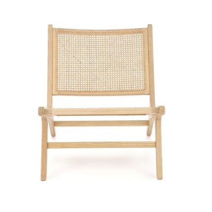 Scaun gradina FODEN 2, ratan natural/frasin, 65x82x74 cm