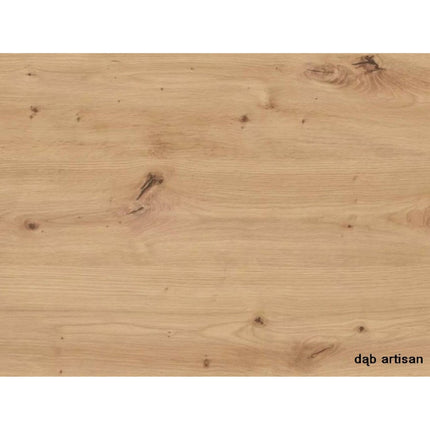 Masa extensibila GALAXY, stejar artisan/negru, PAL, 100-168x100x76 cm