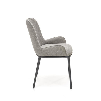 Scaun K481, gri/negru, stofa clasica/metal, 54x60x83 cm