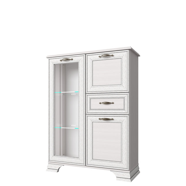 Vitrina TIFFANY II, crem, PAL, 94x37x125 cm